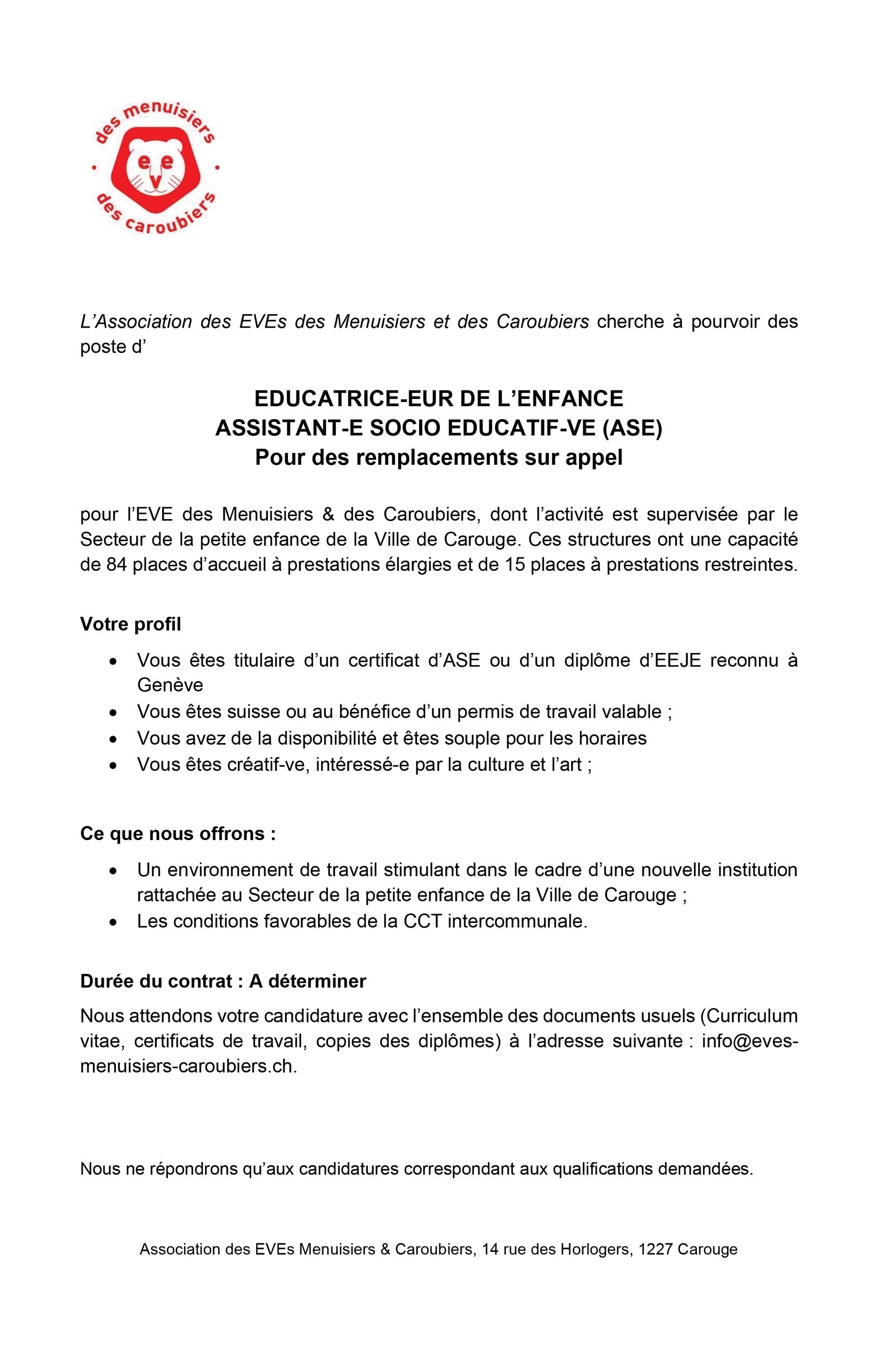 Offre d’emploi - ASE